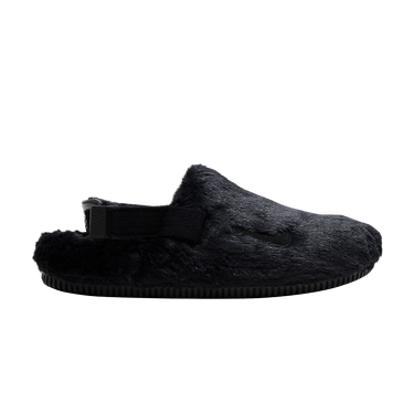 Nike Wmns Calm Mule SE 'Triple Black Fur'