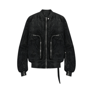 Rick Owens DRKSHDW Bauhaus Corduroy Flight Bomber 'Black'