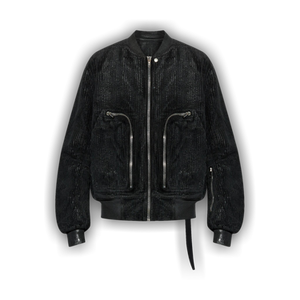 Rick Owens DRKSHDW Bauhaus Corduroy Flight Bomber 'Black'
