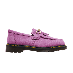 Dr. Martens Adrian Snaffle Repello Emboss Suede Kiltie Loafer 'Thrift Pink'