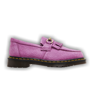 Dr. Martens Adrian Snaffle Repello Emboss Suede Kiltie Loafer 'Thrift Pink'
