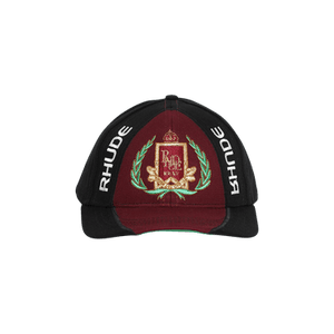 Rhude Racing Crest 6-Panel Hat 'Black/Maroon'