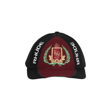 Rhude Racing Crest 6-Panel Hat 'Black/Maroon'
