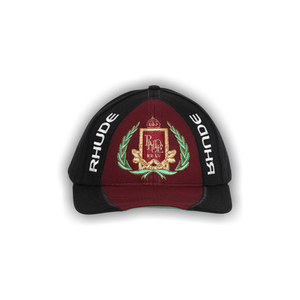 Rhude Racing Crest 6-Panel Hat 'Black/Maroon'