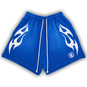 Hellstar Flame Shorts 'Blue'
