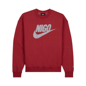 Nike x Nigo NRG Fleece Crew Sweatshirt 'Red'
