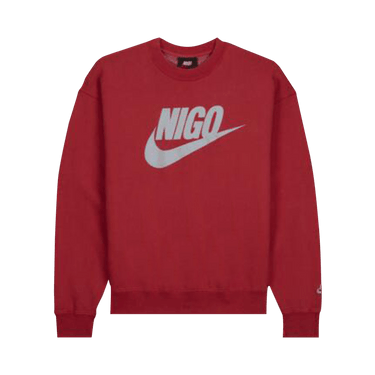 Nike x Nigo NRG Fleece Crew Sweatshirt 'Red'