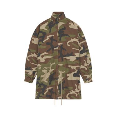 Fear of God Essentials Military Nylon Mockneck Anorak 'Woodland Camo'