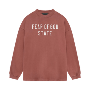 Fear of God Essentials Heavy Long-Sleeve Tee 'Crimson'