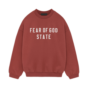 Fear of God Essentials Heavy Fleece Crewneck 'Crimson'