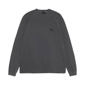 Stussy Raglan Thermal Long-Sleeve Crew 'Washed Black'