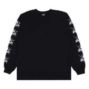 Stussy Pigment Dyed Foils Long-Sleeve Tee 'Black'