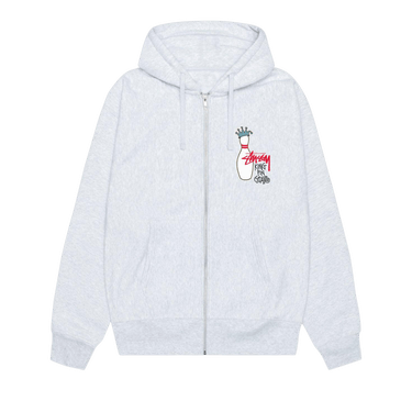 Stussy Kingpin Zip Hoodie 'Ash Heather'