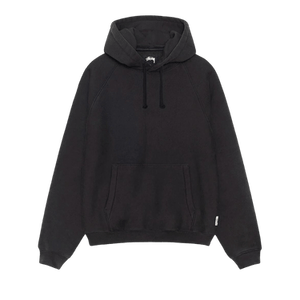 Stussy Fleece Raglan Hoodie 'Washed Black'