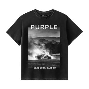 PURPLE BRAND Textured Inside Out T-Shirt 'Black'