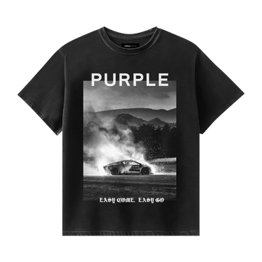 PURPLE BRAND Textured Inside Out T-Shirt 'Black'