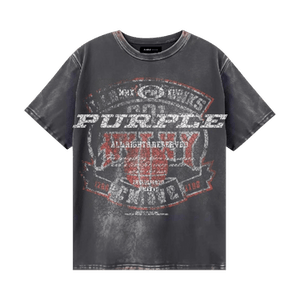 PURPLE BRAND Textured Inside Out T-Shirt 'Black'