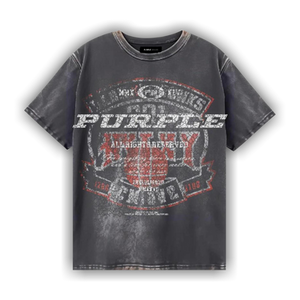 PURPLE BRAND Textured Inside Out T-Shirt 'Black'