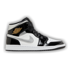 Air Jordan 1 Mid SE 'Black White Metallic Silver'