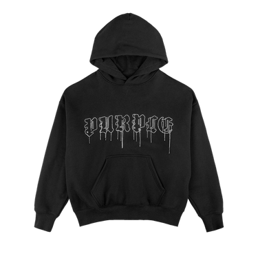 PURPLE BRAND HWT Fleece Pullover Hoodie 'Black'