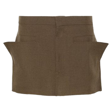Rick Owens Cut-Off Mini Skirt 'Forest'