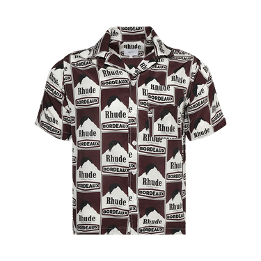 Rhude Moonlight Bordeaux Silk Shirt 'Maroon/Off White'