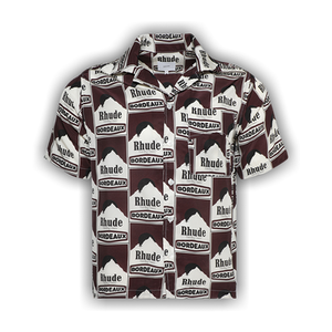 Rhude Moonlight Bordeaux Silk Shirt 'Maroon/Off White'