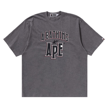 BAPE Crack Print Pattern Logo Relaxed Fit Tee 'Black'