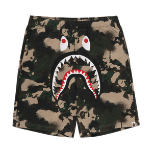 BAPE Map Camo Regular Fit Shark Sweatshorts 'Green'