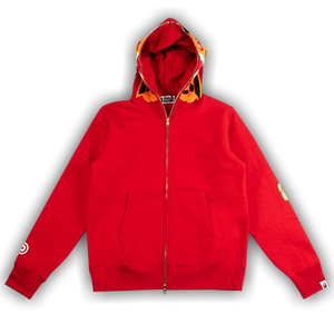 BAPE Tiger Full Zip Hoodie 'Red'