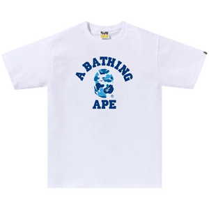 BAPE ABC Camo College Tee 'White/Blue'