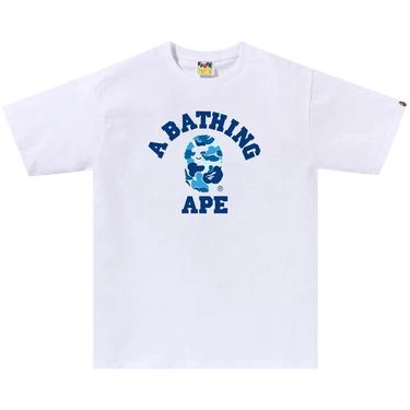 BAPE ABC Camo College Tee 'White/Blue'