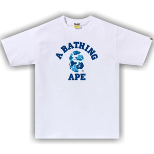 BAPE ABC Camo College Tee 'White/Blue'