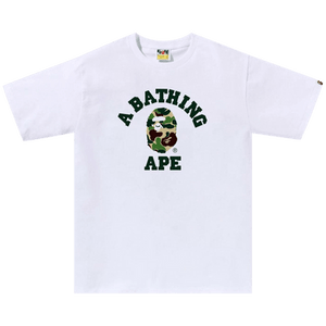 BAPE ABC Camo College Tee 'White/Green'
