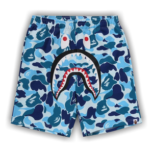 BAPE ABC Camo Shark Sweatshorts 'Blue'