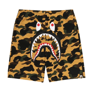 BAPE 1st Camo Shark Regular Fit Sweat Shorts 'Yellow'