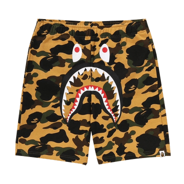 BAPE 1st Camo Shark Regular Fit Sweat Shorts 'Yellow'