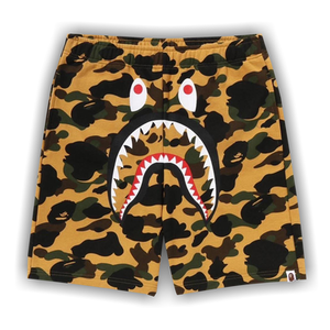 BAPE 1st Camo Shark Regular Fit Sweat Shorts 'Yellow'