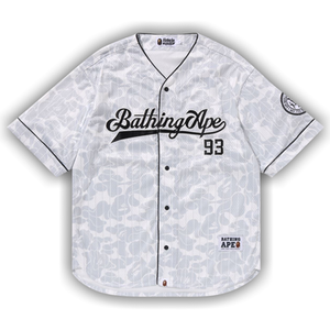 BAPE Camo Stripe Baseball Shirt 'Grey'