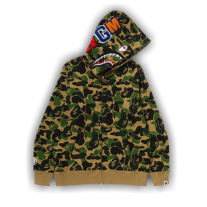 BAPE ABC Camo Crystal Stone Shark Full Zip Hoodie 'Green'