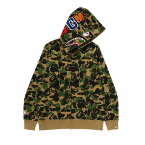 BAPE ABC Camo Crystal Stone Shark Full Zip Hoodie 'Green'