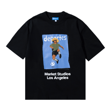 Market Illustrated Soccer T-Shirt 'Black'
