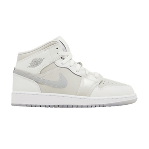 Air Jordan 1 Mid SE GS 'Summit White Metallic Silver'
