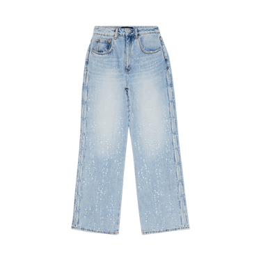 PURPLE BRAND Cut-Out Wide Leg Jeans 'Light Indigo'