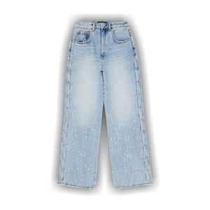 PURPLE BRAND Cut-Out Wide Leg Jeans 'Light Indigo'