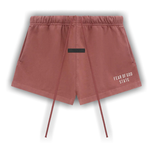 Fear of God Essentials Heavy Jersey Soccer Short 'Crimson'