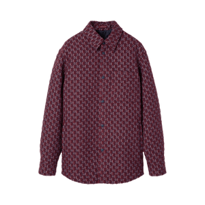Gucci Bouclé Wool Jacquard Shirt 'Burgundy/Blue'