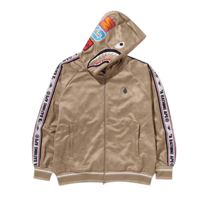BAPE Solid Camo Relaxed Fit Shark Full Zip Hoodie 'Beige'