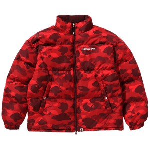 BAPE Color Camo Reversible Down Jacket 'Red'
