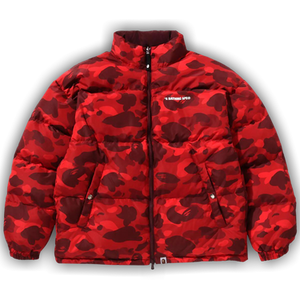 BAPE Color Camo Reversible Down Jacket 'Red'